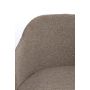 LEONE eetkamerstoel bouclé (lus) 59x58,5x82cm bruin met zwart poten