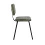 MASANA eetkamerstoel leer 51x47x82cm groen met zwart poten