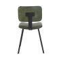 MASANA eetkamerstoel leer 51x47x82cm groen met zwart poten