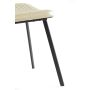 MASANA eetkamerstoel leer 51x47x82cm zand met zwart poten