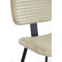 MASANA eetkamerstoel leer 51x47x82cm zand met zwart poten