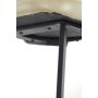 MASANA eetkamerstoel leer 51x47x82cm zand met zwart poten