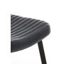 MASANA eetkamerstoel leer 51x47x82cm blauw met zwart poten