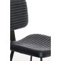 MASANA eetkamerstoel leer 51x47x82cm blauw met zwart poten