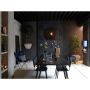 MASANA eetkamerstoel leer 51x47x82cm blauw met zwart poten