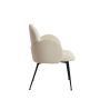 CHIBA eetkamerstoel bouclé (lus) 62x59x86cm crème met zwart poten