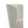 DIEYDA fauteuil bouclé (lus) 68x67x72cm crème met zwart poten