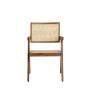 MORAZAN houten fauteuil 56x53x79cm naturel en rotan naturel