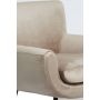 VINSTRA fauteuil velvet 79x76x79cm licht bruin met zwart poten