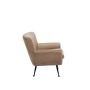 VINSTRA fauteuil velvet 79x76x79cm licht bruin met zwart poten