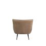 VINSTRA fauteuil velvet 79x76x79cm licht bruin met zwart poten