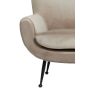 VINSTRA fauteuil velvet 79x76x79cm licht bruin met zwart poten