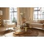 VINSTRA fauteuil bouclé (lus) 79x76x79cm crème met goud poten