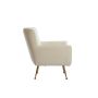VINSTRA fauteuil bouclé (lus) 79x76x79cm crème met goud poten