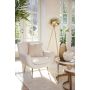 VINSTRA fauteuil bouclé (lus) 79x76x79cm crème met goud poten