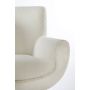 VINSTRA fauteuil bouclé (lus) 79x76x79cm crème met goud poten