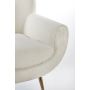 VINSTRA fauteuil bouclé (lus) 79x76x79cm crème met goud poten