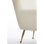 VINSTRA fauteuil bouclé (lus) 79x76x79cm crème met goud poten