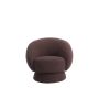AVORIA fauteuil bouclé (lus) 92x82x77cm donker bruin