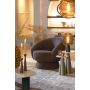 AVORIA fauteuil bouclé (lus) 92x82x77cm donker bruin