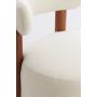 FERENTINO acaciahout fauteuil bouclé (lus) Ø74cm crème