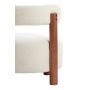 FERENTINO acaciahout fauteuil bouclé (lus) Ø74cm crème
