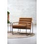 BANSUD fauteuil 83x66x71cm velvet bruin met zwart poten