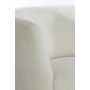 SENJA fauteuil bouclé (lus) 89x85x74cm wit met zwart draaivoet