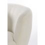 SENJA fauteuil bouclé (lus) 89x85x74cm wit met zwart draaivoet