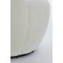 SENJA fauteuil bouclé (lus) 89x85x74cm wit met zwart draaivoet