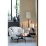 ALMOND fauteuil bouclé (lus) 91x71x77cm crème met houten zwart poten