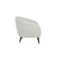 ALMOND fauteuil bouclé (lus) 91x71x77cm crème met houten zwart poten