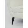 ALMOND fauteuil bouclé (lus) 91x71x77cm crème met houten zwart poten