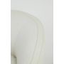 ALMOND fauteuil bouclé (lus) 91x71x77cm crème met houten zwart poten