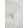 ALMOND fauteuil bouclé (lus) 91x71x77cm crème met houten zwart poten