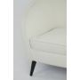 ALMOND fauteuil bouclé (lus) 91x71x77cm crème met houten zwart poten