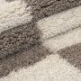Gala Shaggy vloerkleed hoogpolig rond Ø 80cm beige