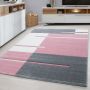 Hawaii Streep vloerkleed laagpolig rechthoek 280x370cm roze