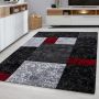 Hawaii Blokken vloerkleed laagpolig rechthoek 140x200cm rood