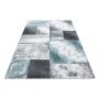 Hawaii Tetris vloerkleed laagpolig rechthoek 240x340cm blauw