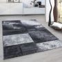 Hawaii Tetris vloerkleed laagpolig rechthoek 280x370cm grijs