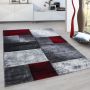 Hawaii Tetris vloerkleed laagpolig rechthoek 140x200cm rood