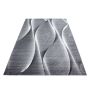 Parma Saty vloerkleed laagpolig rechthoek 240x340cm zwart