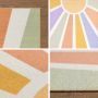 Play Zonnestraaltjes antislip kindervloerkleed rechthoek 100x150cm multikleur