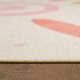 Play Bloemenzon antislip kindervloerkleed loper 80x120cm crème