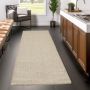 Loom vloerkleed laagpolig rechthoek 140x200cm beige