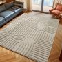 Art vloerkleed hoogpolig rechthoek 120x170cm beige