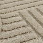 Art vloerkleed hoogpolig rechthoek 120x170cm beige