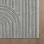 Art vloerkleed hoogpolig rechthoek 240x340cm zilver
