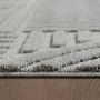 Art vloerkleed hoogpolig rechthoek 240x340cm zilver